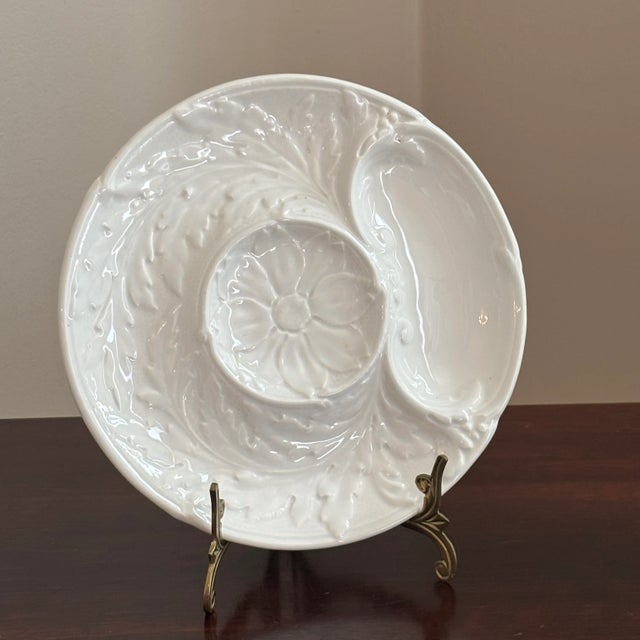 Gien Mid-20th Century Gien, France Artichoke Serving Dish For Sale - Image 4 of 18