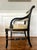 Textile Vintage Regency Style Ebonized Chairs in Scalamandré Silk, a Pair For Sale - Image 7 of 9