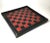 19th century game board in original painted red and black original surface. Hand painted red and black with gold lines...