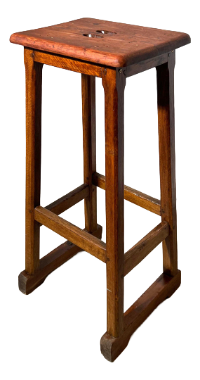Vintage Wooden Bar Stool