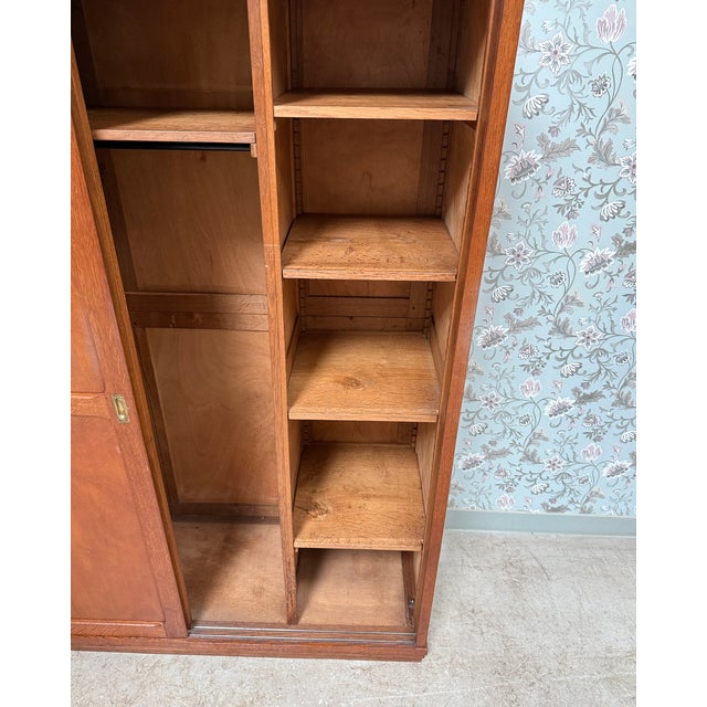 Large Parisian Wardrobe with Sliding Doors, 1940s For Sale - Image 15 of 16
