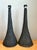 Charcoal Vintage Textured Resin Table Lamps - Pair For Sale - Image 8 of 12