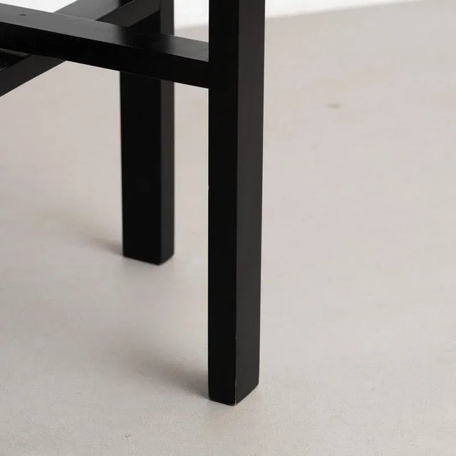 Wood Black Lacquered Domino Side Table attributed to Charles Rennie Mackintosh, 1970s For Sale - Image 7 of 12