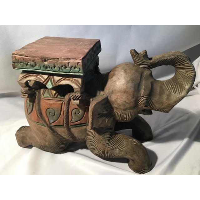 Wooden Elephant Sculpture For Sale - Image 10 of 10