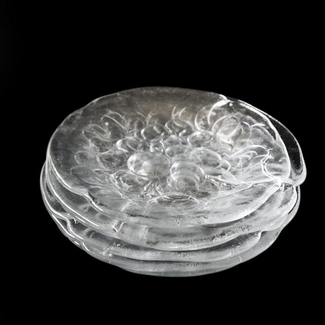 Glass Grape Plates by Ann Wärff for Kosta Boda, Sweden, 1980s, Set of 6 For Sale - Image 6 of 6