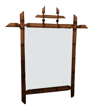 Antique Faux Bamboo Mirror