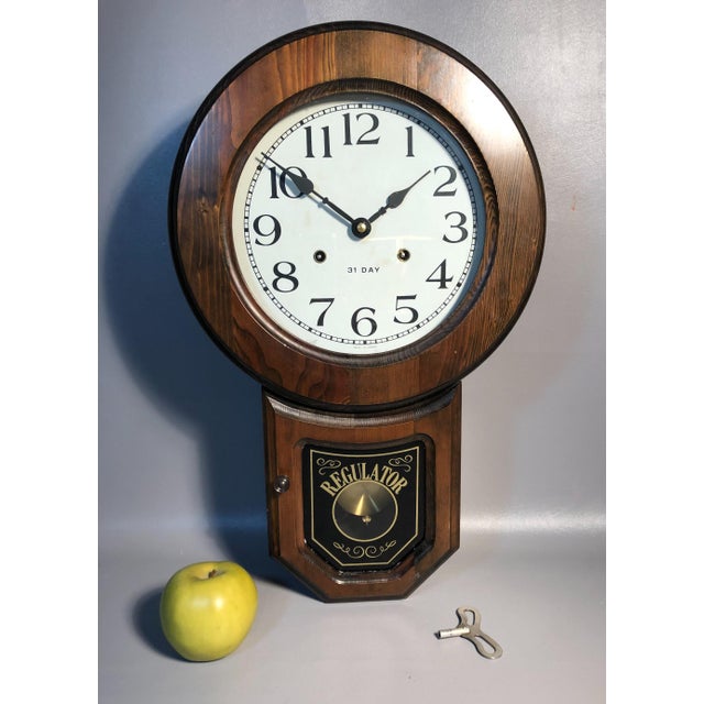Vintage Regulator School House Wall Clock Chairish
