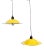 Yellow Enamel Lampiatta Pendant Lamps by Jonathan De Pas & Donato Durbino from Stilnovo, 1960s, Set of 2 For Sale