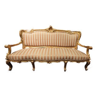 Italian Gilt Settee For Sale