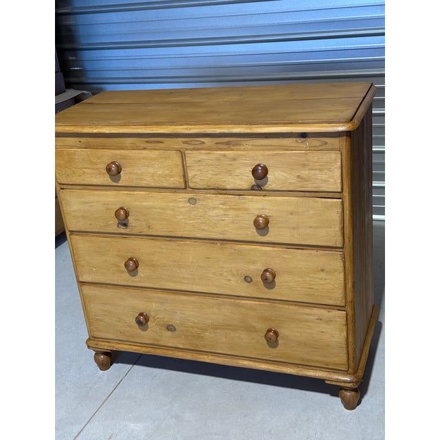Late 19th Century Antique Pine Two Over Three Drawers - Chest of Drawers From England For Sale - Image 5 of 18