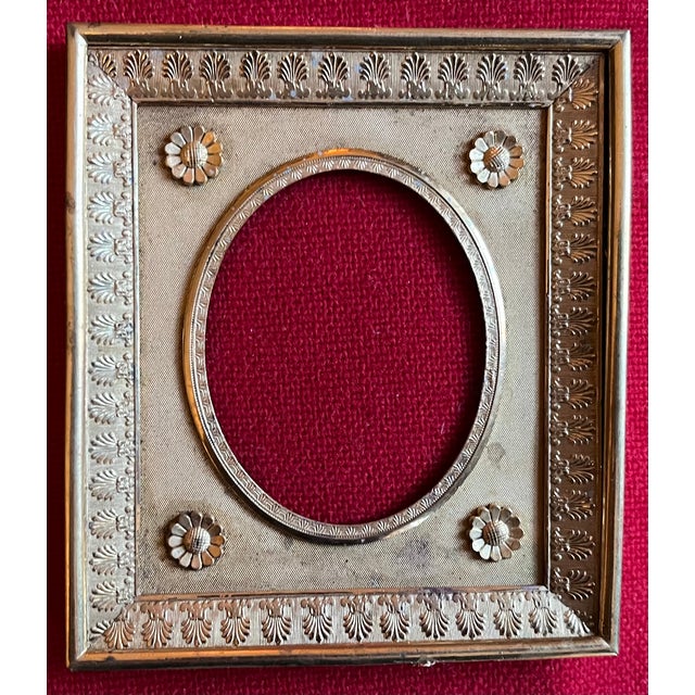 Antique 19th Century French Empire Gilt Bronze Ormolu Small Picture Frame For Sale - Image 18 of 18