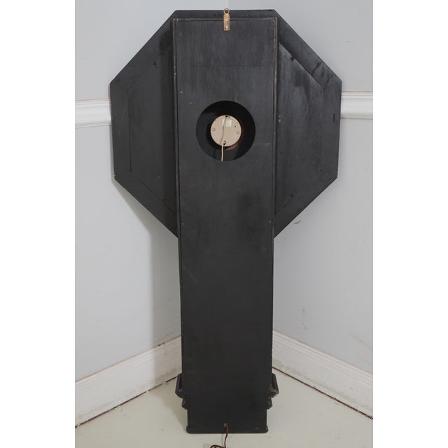 Chinoiserie Decorated Finish Electric Wall Clock For Sale - Image 12 of 12