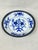 Vintage blue and white hand painted decorative bowl encased in pewter. This is a pre-owned item so please see all pictures...