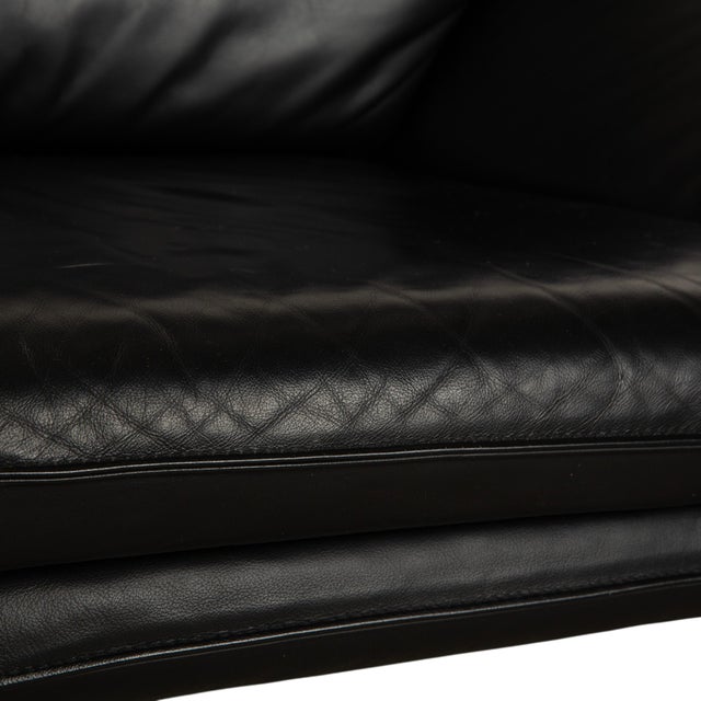 Leather Two-Seater Black Sofa from Laauser For Sale - Image 5 of 14