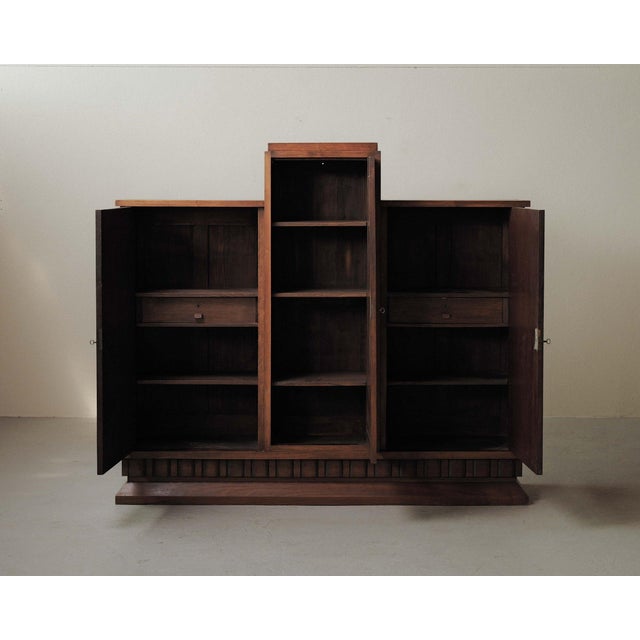 Art Deco Walnut Sideboard by Jacques Philippe, France, 1930s For Sale - Image 13 of 18