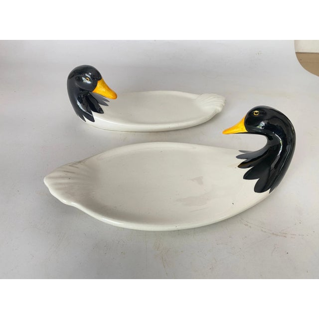 Ceramic Ceramic Duck Butter Dishes, France, 1970s, Set of 2 For Sale - Image 7 of 8