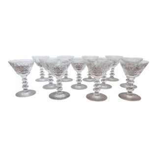 Crystal Cordial Glasses Essex by Tiffin-Franciscan - Set of 12 - 1960's For Sale