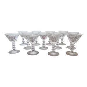 Crystal Cordial Glasses Essex by Tiffin-Franciscan - Set of 12 - 1960's