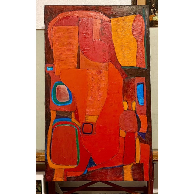 Abstracto Rojo (Red Abstract) Hand signed and dated 1966 Angel Ponce de León (Spanish-French, 1925-) The artist,...