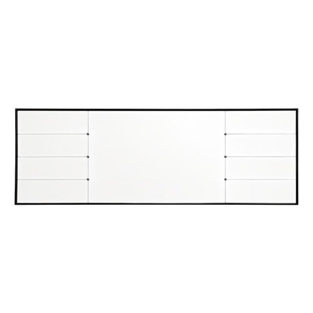 Italian Black Lacquered Wall Mirror attributed to Osvaldo Borsani, 1940s For Sale
