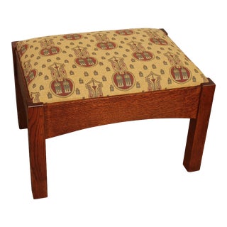 Stickley Mission Collection Oak Footstool For Sale