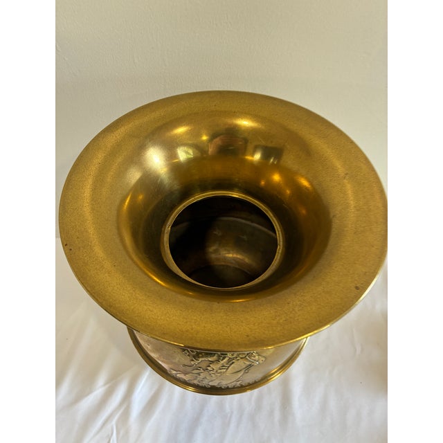 Mid 20th Century Vintage Pony Express Chewing Tobacco Brass Advertising Spittoon For Sale - Image 5 of 11