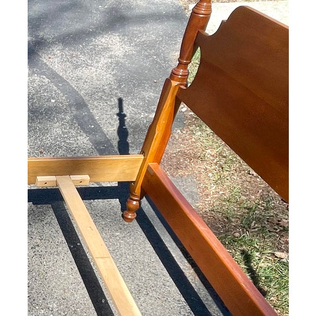 Late 20th Century L & J. G. Stickley Cherry Four Poster Queen Bed For Sale - Image 9 of 15