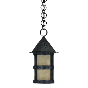 1910s Patinated American Arts and Crafts Solid Copper Lantern