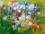 Uldis Krauze, Bright Flowers in the Garden, Oil on Cardboard, in Good conditions. Designed from 2000 This piece has an...