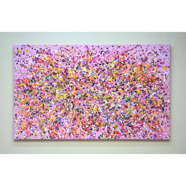 In this piece, I unleashed a burst of vibrant colors and energetic splatters to evoke a sense of joyful chaos and endless...