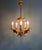 Italian Hollywood Regency Style Floral Chandelier in Gold Metal, 1970s For Sale - Image 11 of 12