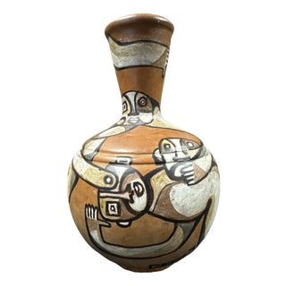 Art Brut Ceramic Vase by Odile Mandrette For Sale