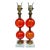 Vintage Stacked Glass Balls Table Lamps on Marble Base - a Pair For Sale