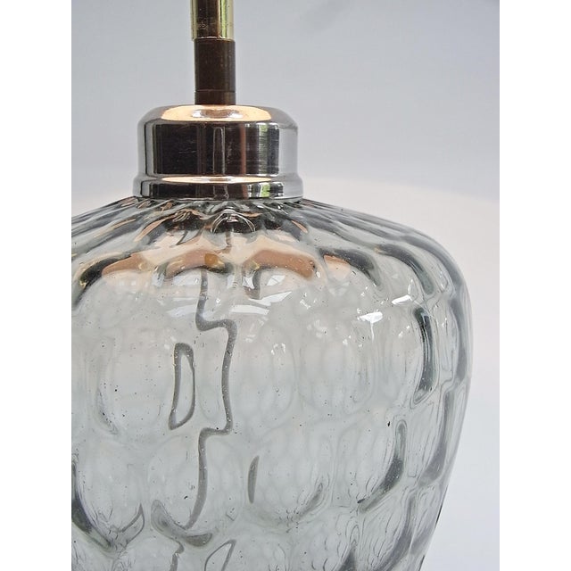 Romana Table Lamp in Smoked Glass and Cotton, 1970s, in Very Good conditions. Designed 1970 to 1979 European Plug (up to...