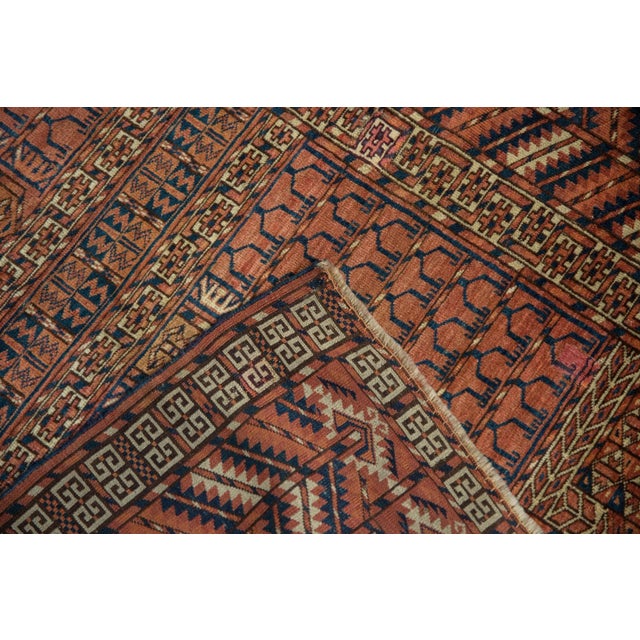Antique Turkmen Square Rug - 4' X 4'11" For Sale - Image 9 of 10