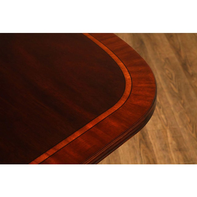 Brown Henkel Harris Mahogany Double Pedestal Dining Table For Sale - Image 8 of 18