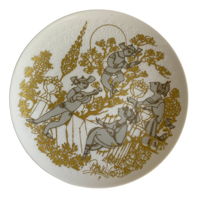 Serenade Plate No. III by Bjørn Wiinblad for Rosenthal Classic Rose, Germany, 1990s For Sale