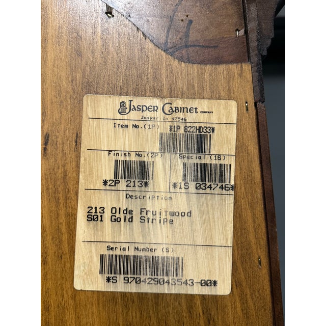 Late 20th Century Chinoiserie Secretary Desk With Glazed Cabinet by Jasper Cabinet For Sale - Image 9 of 11