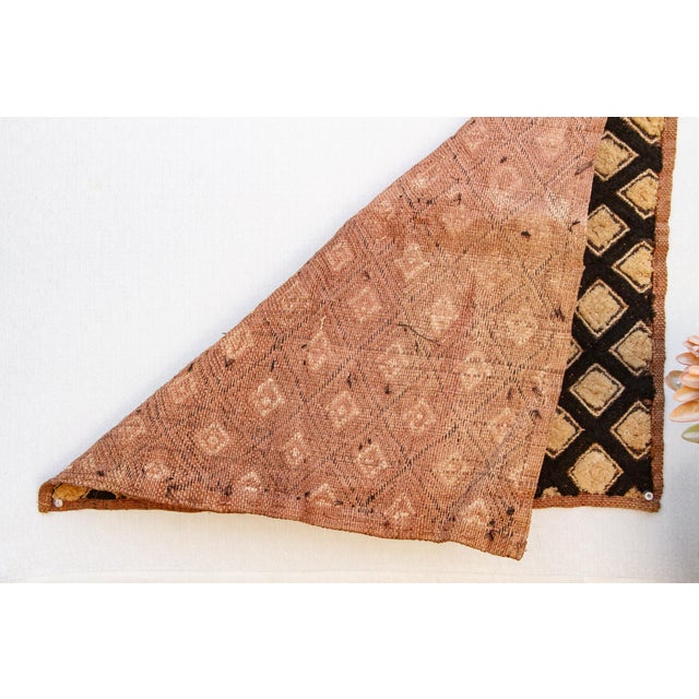 Diamond Motif African Kuba Cloth Panel For Sale In Los Angeles - Image 6 of 7