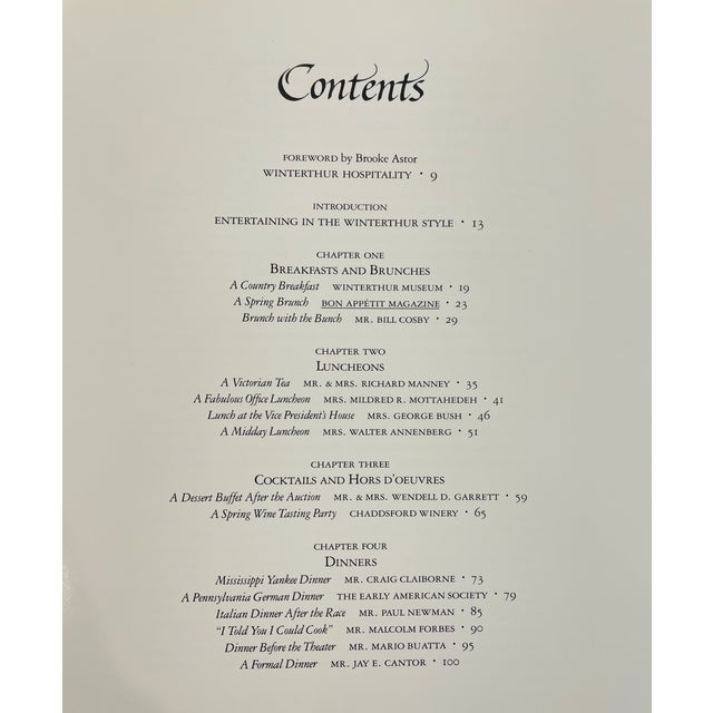 1980s Vintage Red Winterthur DuPont Estate Coffee Table Book - American Elegance Celebrity Recipe Collection For Sale - Image 5 of 12