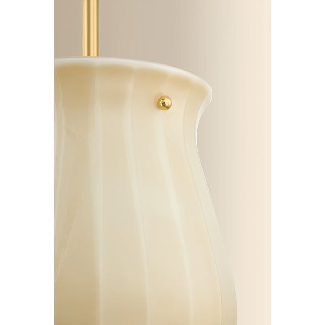 Glass Hudson Valley Lighting Nevins 10 in. 1 Light Pendant in Aged Brass Finish For Sale - Image 7 of 8
