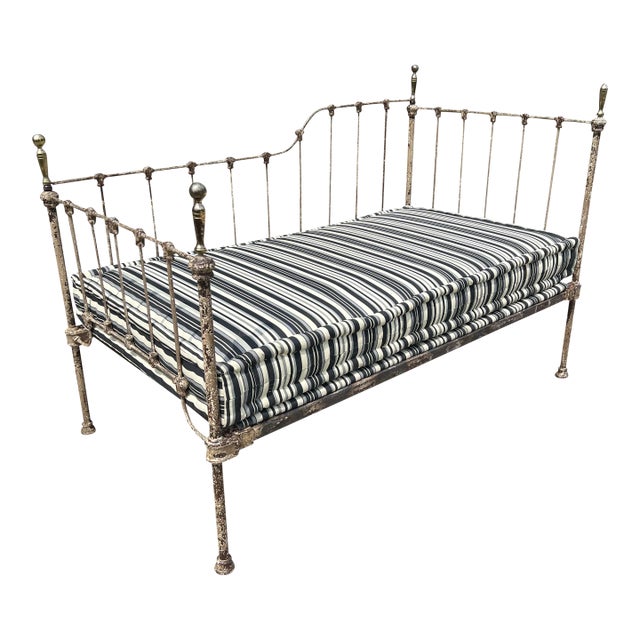Vintage Iron Daybed Bench For Sale