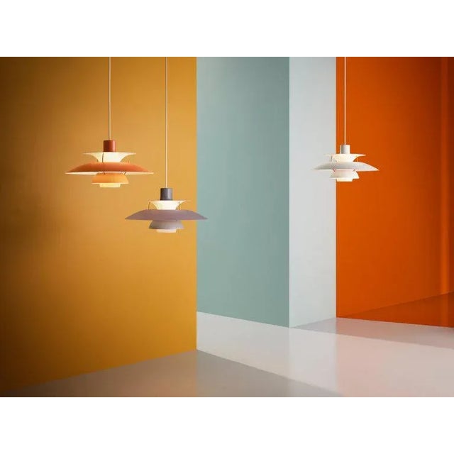 Louis Poulsen Poul Henningsen Ph 5 Pendant for Louis Poulsen in Red For Sale - Image 4 of 4