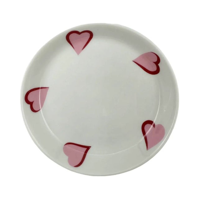 Mid 20th Century D. Porthault Paris Les Coeurs Pink Hearts Trinket Dish Bowl Porcelain Limoges For Sale - Image 9 of 12