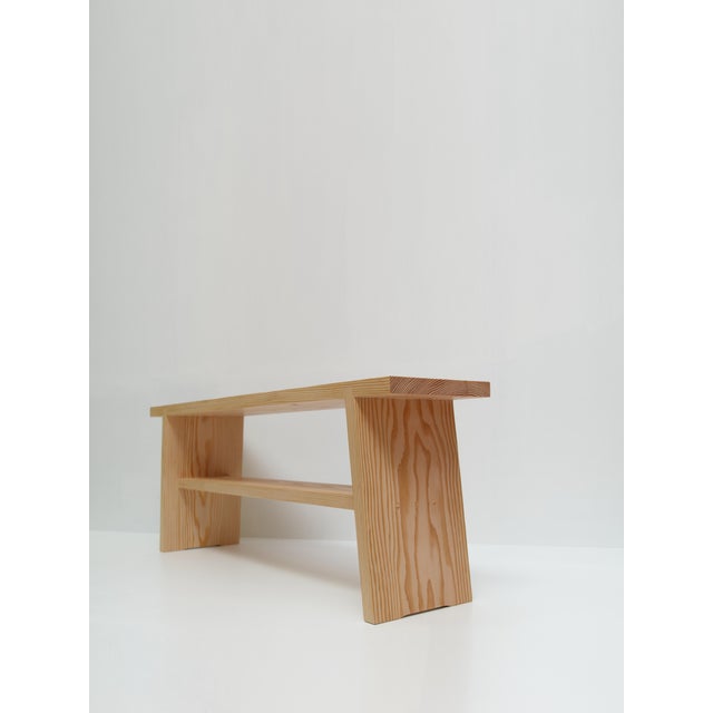 Wood A Bench in Fir by Mauro Dell'Orco For Sale - Image 7 of 11