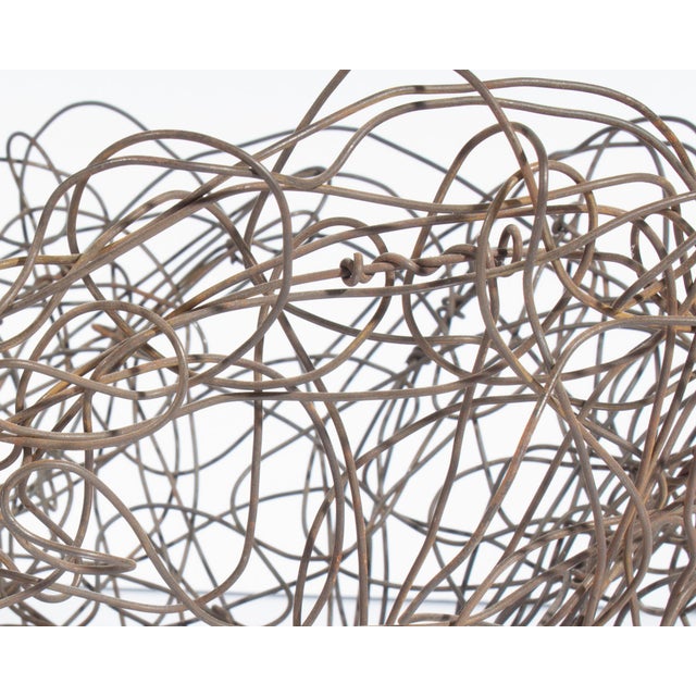Handwoven Metal Wire Basket For Sale In Indianapolis - Image 6 of 6