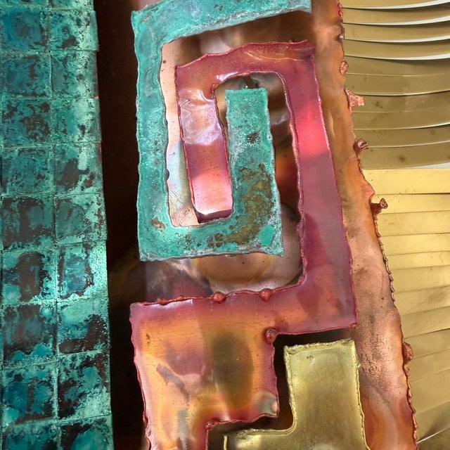 Metal Greg Gowen Signed Southwestern Metal Rug Wall Sculpture, 2002 For Sale - Image 7 of 10