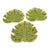 Late 20th Century Monterey Green Tropical Monstera Leaf Shaped Serving Plates - Set of 3 For Sale - Image 9 of 9
