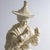 Ceramic Italian Glazed Terracotta Chinoiserie Monumental Figures on Pedestals For Sale - Image 7 of 16