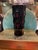 Black Amethyst Fluted Deco Nod to Brutalist Vintage “ Bamboo” Vase For Sale In Sacramento - Image 6 of 6